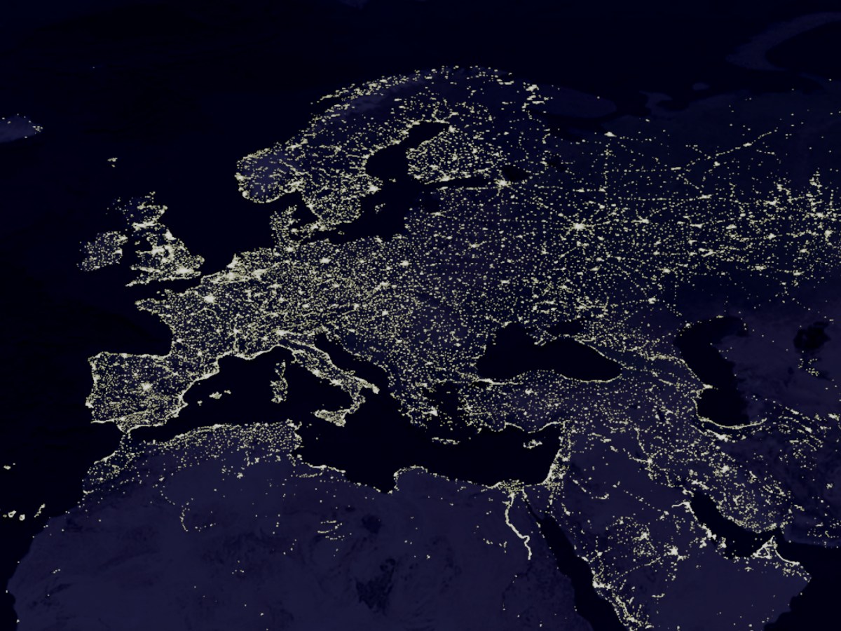 A composite image of Europe viewed from space. Credit: NASA/GSFC