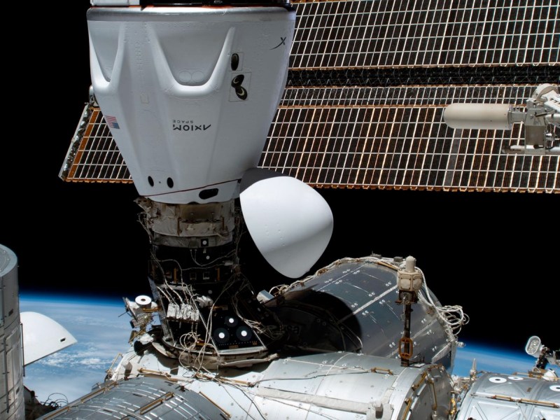 Ax-2 docked to ISS