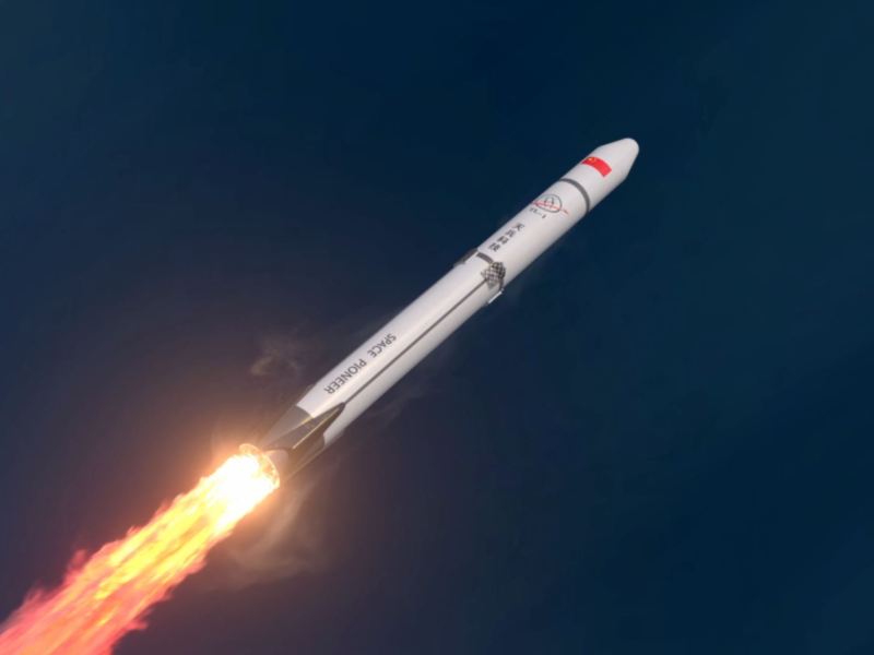 Render of the Tianlong-1 commercial reusable launch vehicle being developed by China's Space Pioneer.