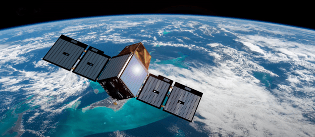 Graphic depicting the Skimsat VLEO satellite. Credit: Redwire